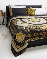 TRAPUNTA MEDUSA GALA DOUBLE-FACE BIANCO/NERO IN COTONE CM280X280